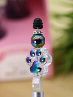 Разноцветная ручка 4 в 1 "МЯУ лапка", black