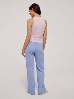 CONTE Брюки из футера с фактурными вставками по бокам LBK 2583 cornflower - Conte elegant фото 3