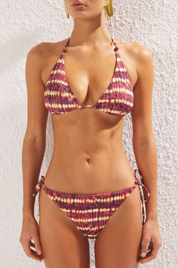 TRENDYOLMILLA Soyut Desenli Ucgen Aksesuarl? Regular Bikini Tak?m? TBESS25BT00025  фото 3