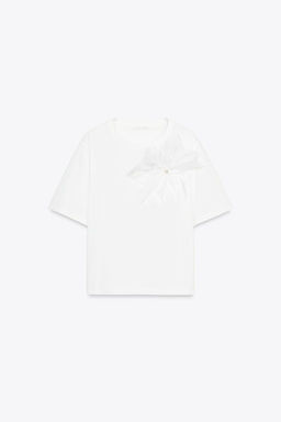 VOLUMINOUS FLORAL T-SHIRT - Zara фото 4