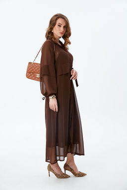Платье NIKVA н943-3-Р шоколад  фото 4