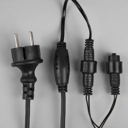 Гирлянда «Бахрома» 6 × 0.7 м, IP44, УМС, тёмная нить, 120 LED, свечение тёплое белое, мерцание, 220 В