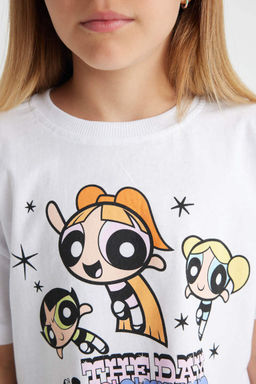 Футболка с короткими рукавами для девочек PowerPuff Girls - Defacto фото 5