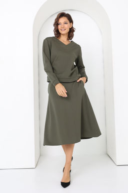 Юбка миди из трикотажа с карманами - Looklikecat фото 3