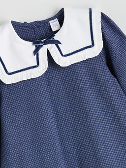 Bebe Yaka Ekose K?z ?ocuk Elbise