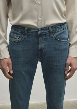 Jake Premium Blue Golgeli Indigo Mavisi Jean Pantolon  фото 6