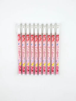 Цена за 10 шт. Ручка пластик с колпачком С 8 Марта, синяя паста, шариковая 0.5 мм