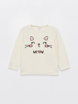 Bisiklet Yaka Uzun Kollu Nak??l? Kadife K?z Bebek Pijama Tak?m? - Waikiki фото 2