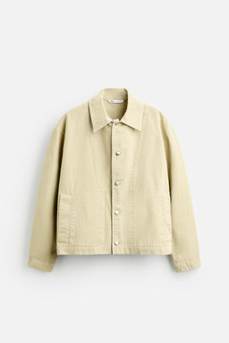 CROPPED FIT TWILL JACKET - Zara фото 7