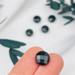 Бусины для украшений из черного Турмалина "Шерл" (5 шт)