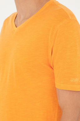 Мужская оранжевая базовая футболка - U.s. polo assn фото 7