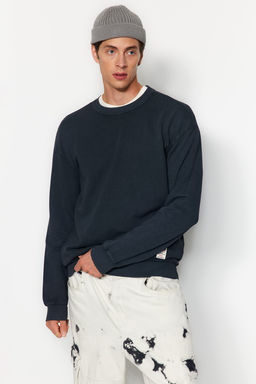 TRENDYOL MAN Yesil %100 Pamuk Premium Oversize/Genis Kesim Eskitme/Soluk Efektli Sweatshirt TMNAW24SW00021 - Trendyolmilla фото 6