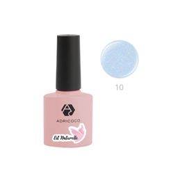 ADRICOCO Гель-лак для ногтей / Est Naturelle №10, камуфлирующий голубой с шиммером, 8 мл  фото 2