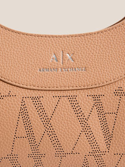 Женская сумка через плечо ARMANI EXCHANGE WAVE TRAFORO Артикул 4368394, бежево-коричневый  фото 2
