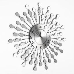 Часы настенные интерьерные «Лепестки», бесшумные, плавный ход, d=59 см, циферблат d=22 см