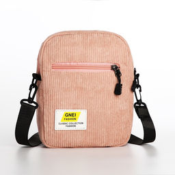 Сумка молодёжная на молнии, цвет розовый