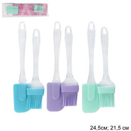 Кисточка и лопатка кулинарная силиконовая 24,5 см / RK-103-1 /уп 60/240/