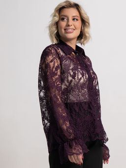 Блуза Изысканная (фиолетовая) Б15244-45М