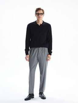 Polo Yaka Uzun Kollu Erkek Triko Kazak