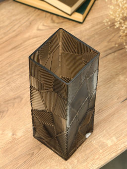 Ваза «Джойс», 30×10 см, стекло, серая