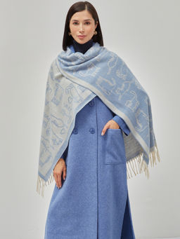 В составе шерсть ! теплый двусторонний палантин - Tantino фото 2