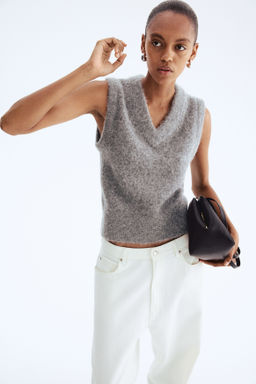 Su?ter sin mangas en mezcla de alpaca - H&m фото 3