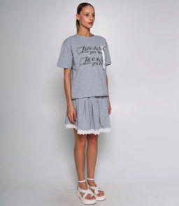 Костюм #КТ6631 (3), серый меланж