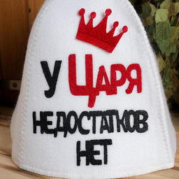 Шапка для бани с аппликацией У Царя недостатков нет - Simaland фото 2