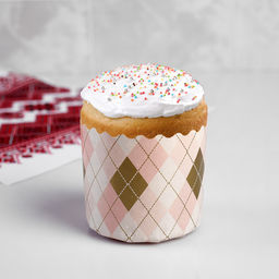 Цена за 2000 шт. Форма для выпечки кулича бумажная Деко-про «Ромбики», одноразовая, 7×6 см, МИКС