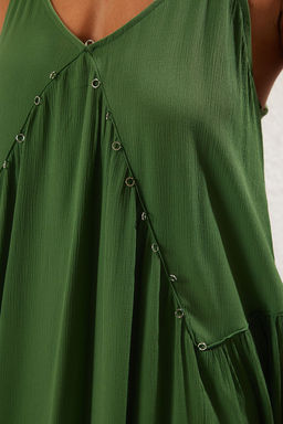 Ekru Dokuma Aksesuar Detayl? Maxi Plaj Elbise TBESS25EL00060 - Trendyolmilla фото 10