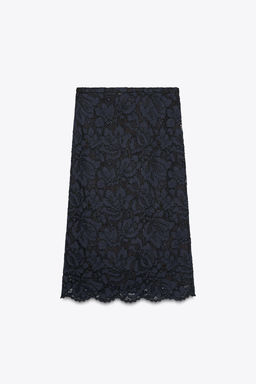 ZW COLLECTION LACE MIDI SKIRT - Zara фото 16