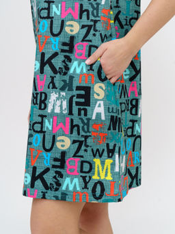 532 Туника "Буквы на хаки"