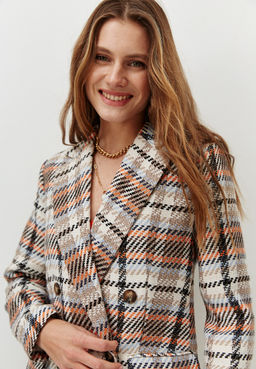 Двубортный жакет в клетку - TO BE ONE фото 5