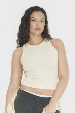 Camiseta sin mangas en algod?n acanalado - H&m фото 8