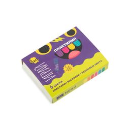 Лео Играй Пластилин восковой. Неоновые цвета LPMCF-0106 72 г ( в картонной упаковке ) 6 цв