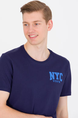 U. S. Polo Assn Мужская темно-синяя футболка с круглым вырезом - U.s. polo assn фото 3