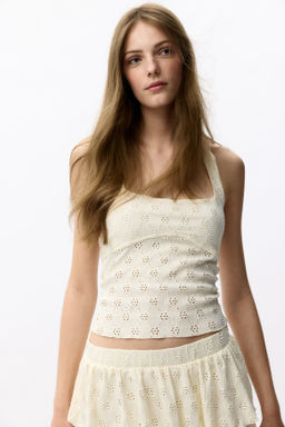 Top halter con bordado ingl?s - H&m фото 5