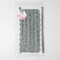 Тесьма декоративная, 12 мм, 10±1 м, цвет серебряный