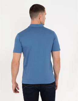 Koyu Mavi Regular Fit Polo Yaka Merserize Ti__rt - Pierre cardin фото 5