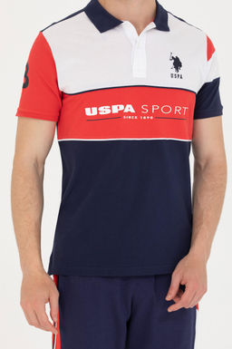 U. S. Polo Assn Мужская темно-синяя футболка с воротником-поло - U.s. polo assn фото 6