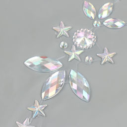 Наклейка - стразы на волосы Венец, в причёску, 26.5?13 см