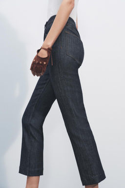 ZW COLLECTION BOOTCUT HIGH-WAIST CROPPED JEANS - Zara фото 4