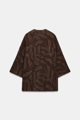CHAQUETA KIMONO LENTEJUELAS HILO METALIZADO / Marr?n - Zara фото 10
