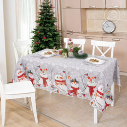 Скатерть из рогожки 120х145 - День и ночь фото 3