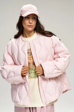 Куртка стеганная с натуральным наполнителем Pink