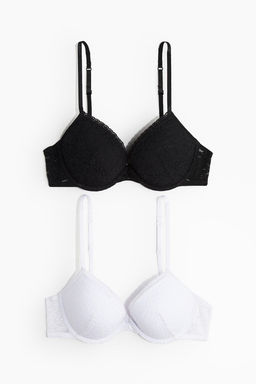 Pack de 2 sujetadores push-up de encaje - H&m фото 6