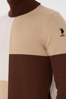Erkek Slim Fit Bal_k__ Yaka Kum Kazak - U.s. polo assn фото 7