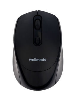 Комплект клавиатура и мышь WELLMADE KM02, беспроводной, 1200 dpi, 300 мАч, АА 1 шт, черный
