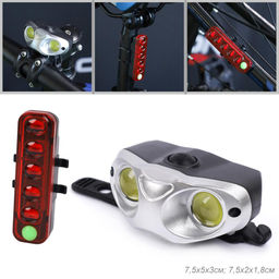 Набор фонарей передний и задний COMIRON NOTABLE корпус: ABS; аккум Lithium перед-1200 mAh, зад-250 mAh; USB. /уп 60/ - Галеонтрейд фото 2