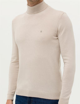 Kum Melanj Slim Fit Bal_k__ Yaka Basic Triko Kazak - Pierre cardin фото 6